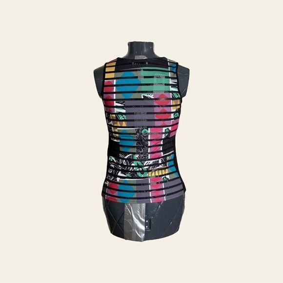 Joseph Ribkoff Size 8 Printed Square Neck Top | Black Multi - Picture 2 of 9